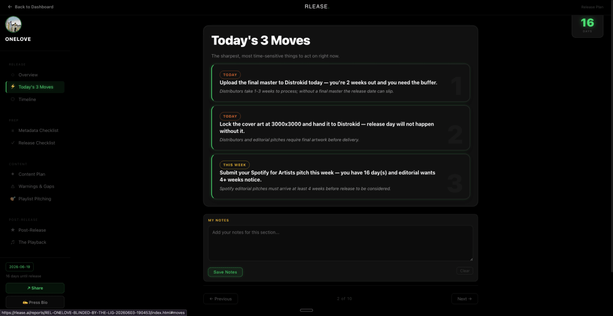 Today's 3 Moves