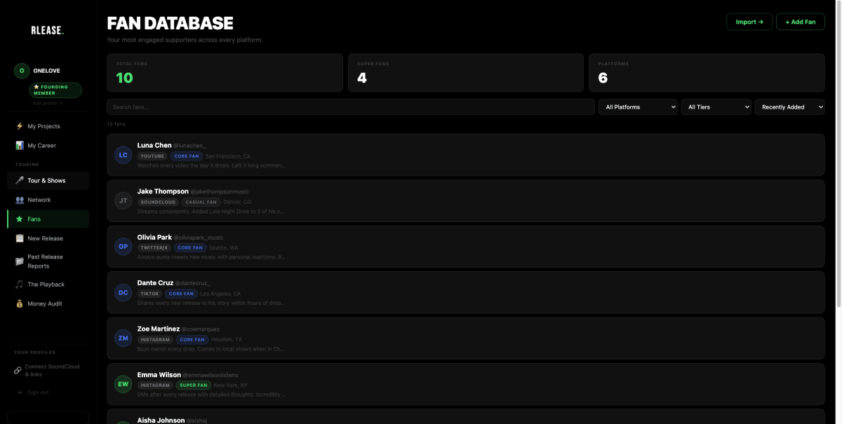 Fan Database