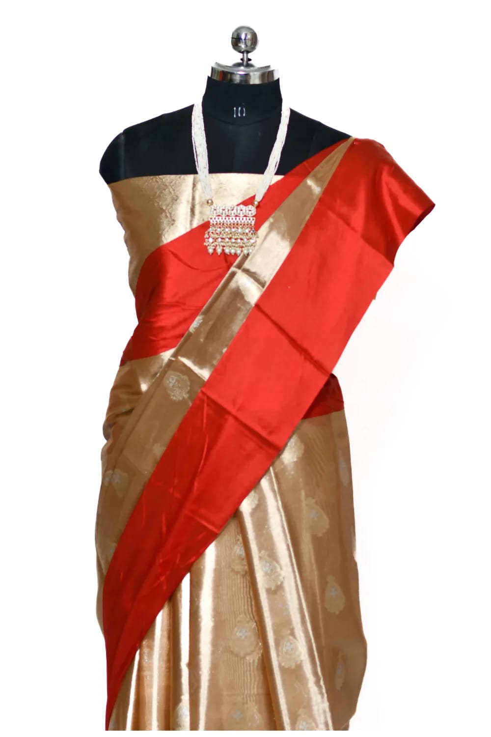 Semi Silk Tissue Fancy Saree - Image 2