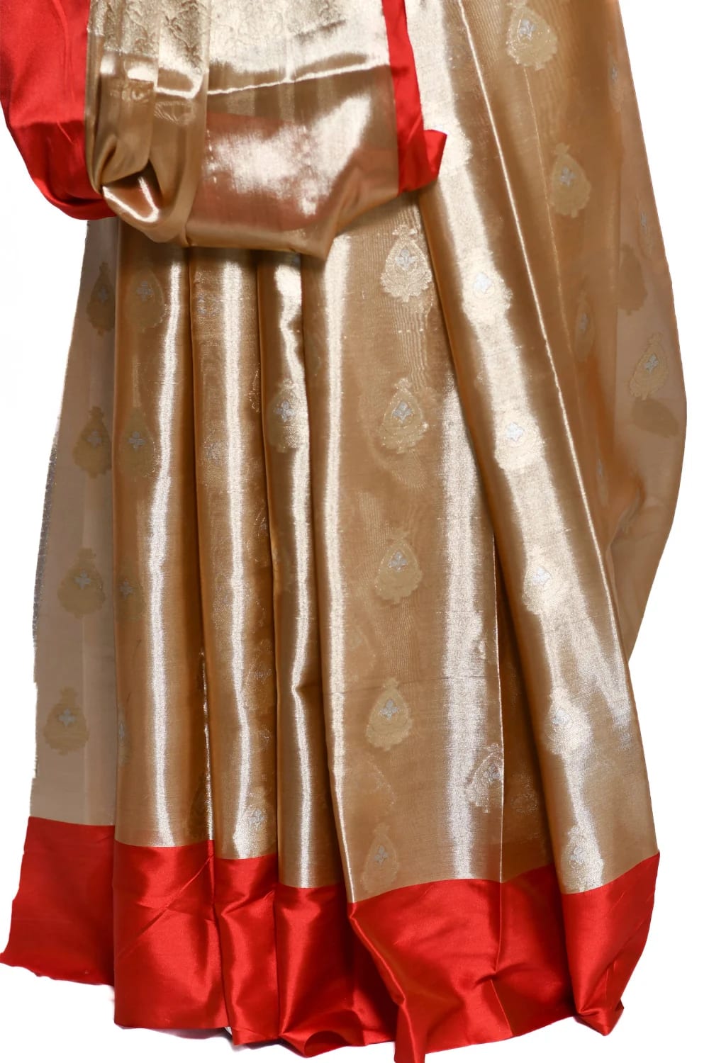 Semi Silk Tissue Fancy Saree - Image 4