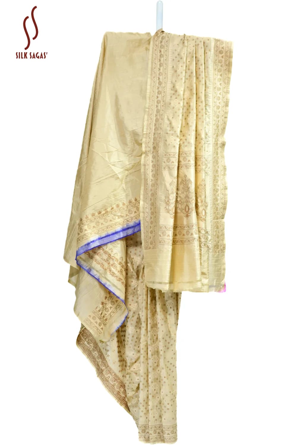 Pure Tani Bana Resham Saree - Image 2