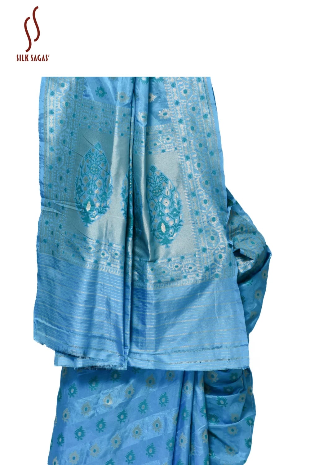 Pure Katan Silk Fancy Saree - Image 3