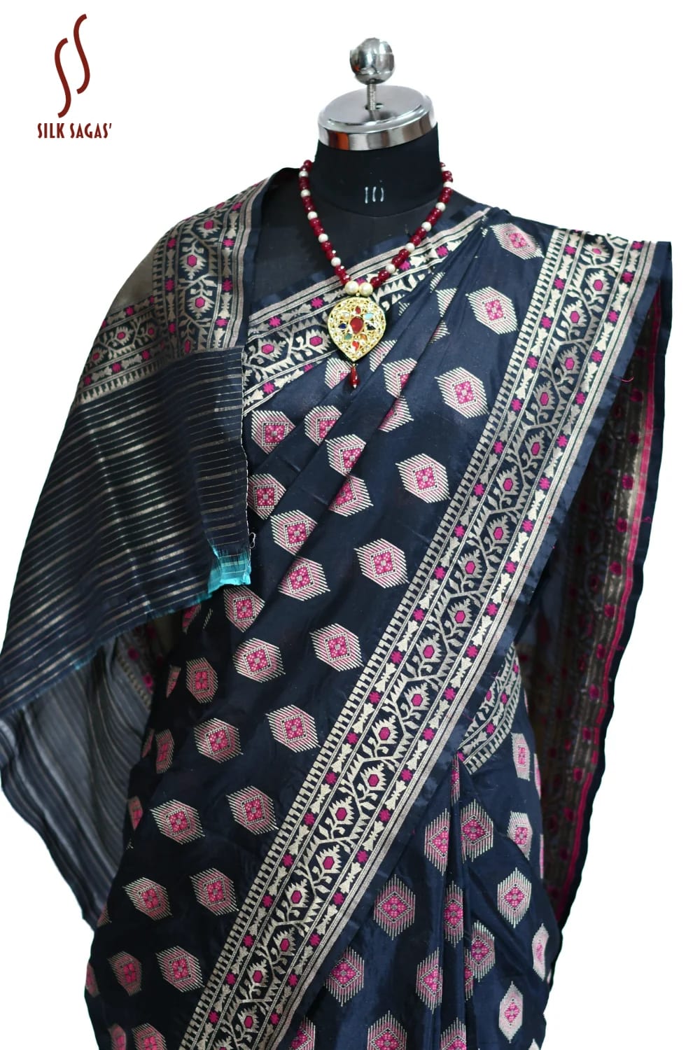 Pure Katan Silk Fancy Saree - Image 3