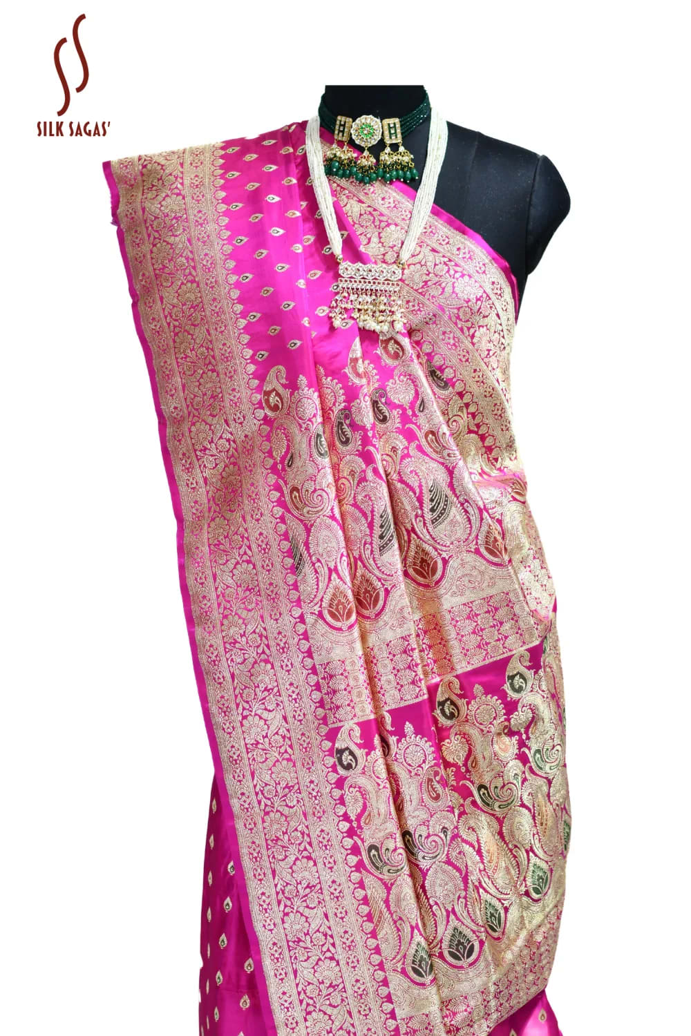 Satin Silk with Meena Wedding Saree