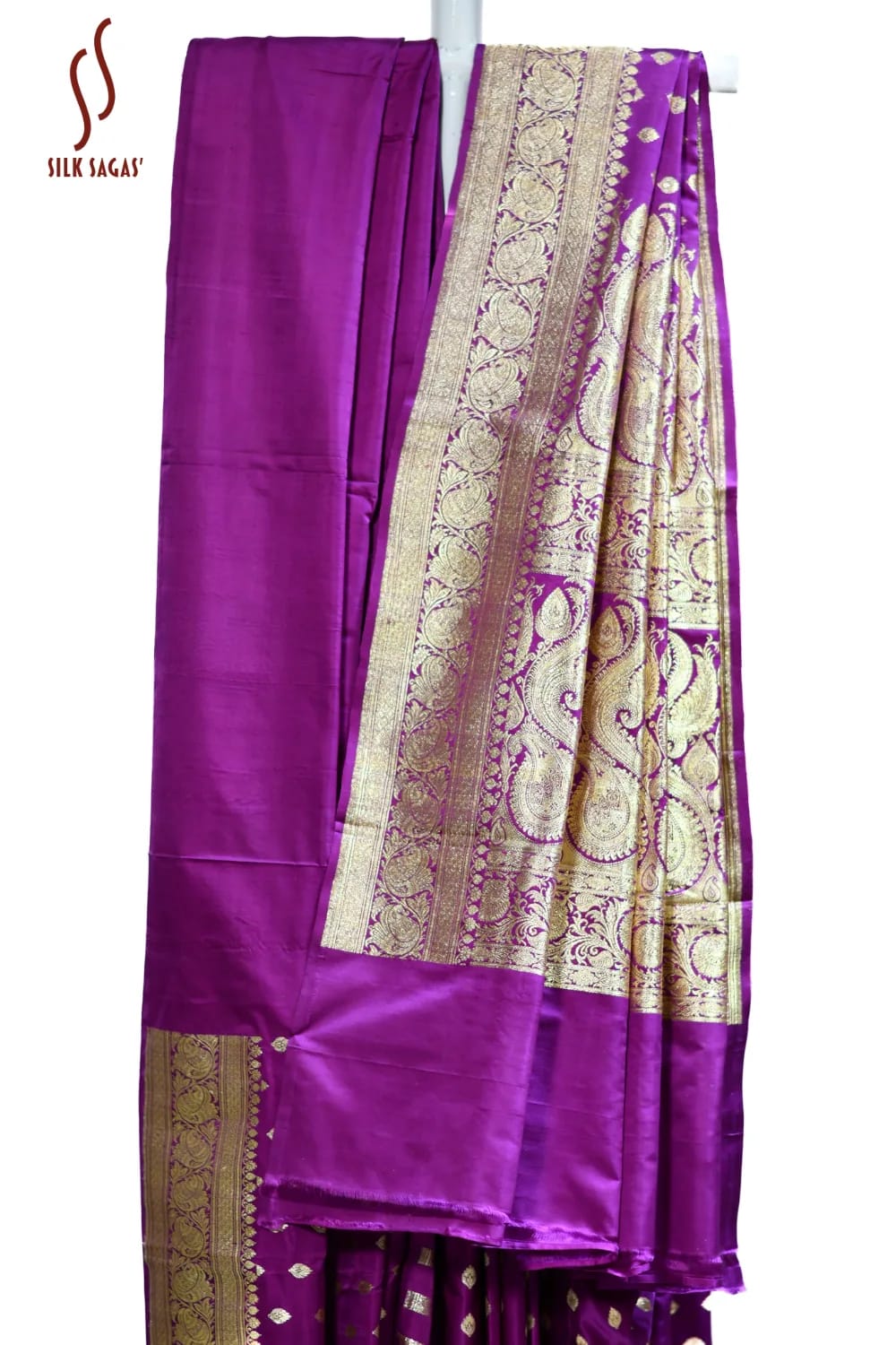 Pure Banarasi Satin Silk Saree - Image 3
