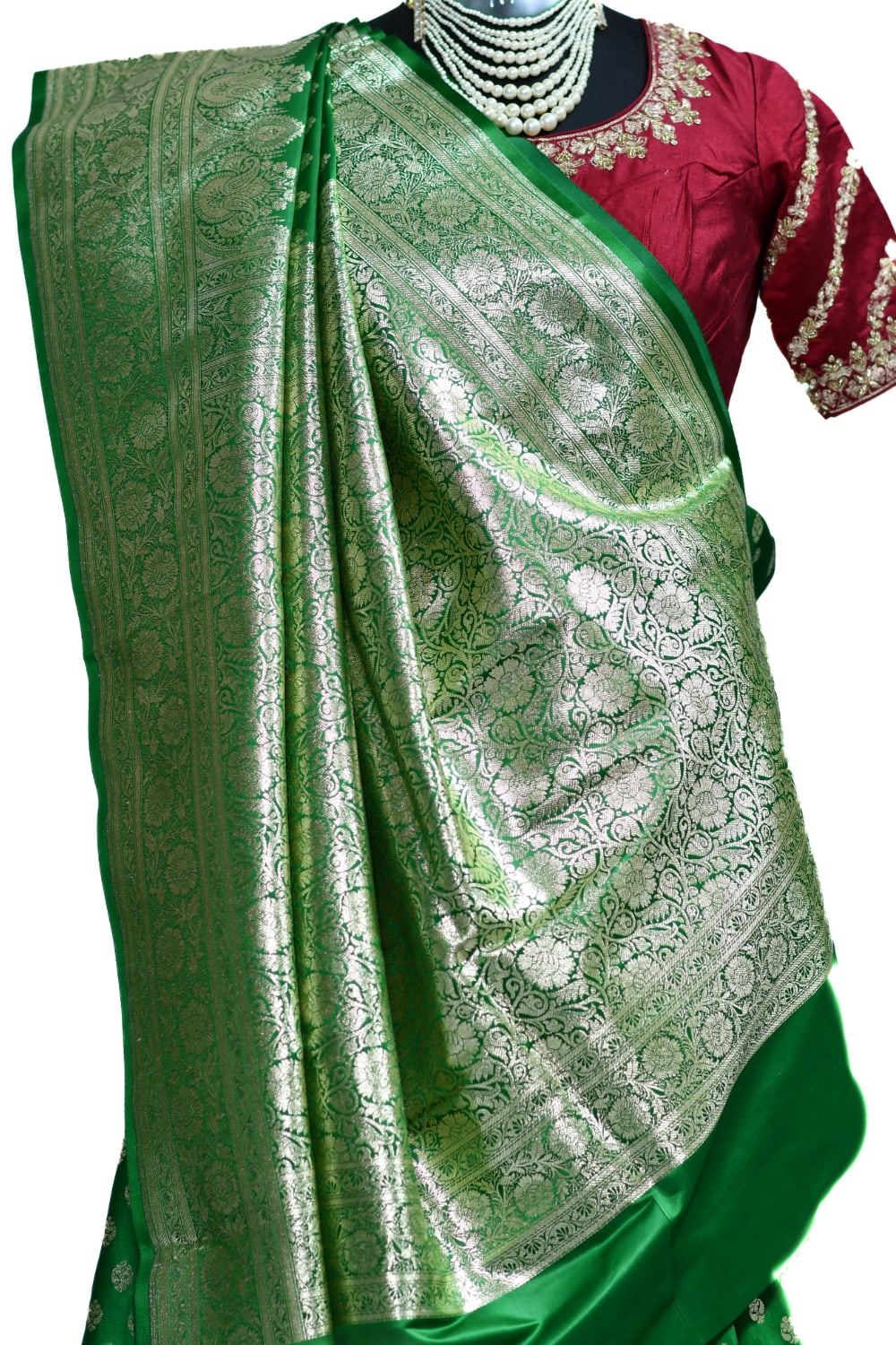 Banarasi Semi Katan Fancy Saree - Image 3