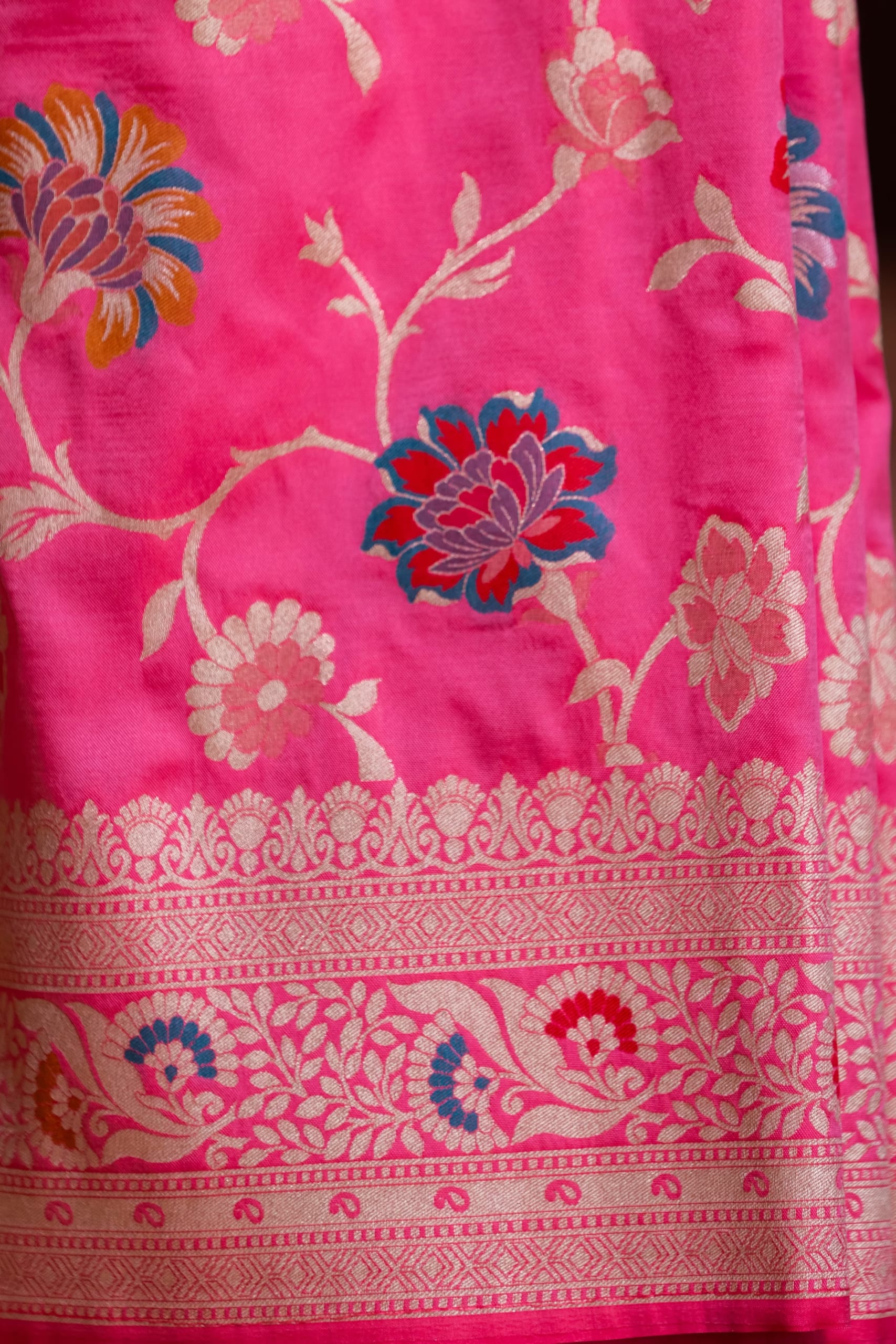 Pink Mashru Silk Banarasi Saree – Silk Sagas - Image 4