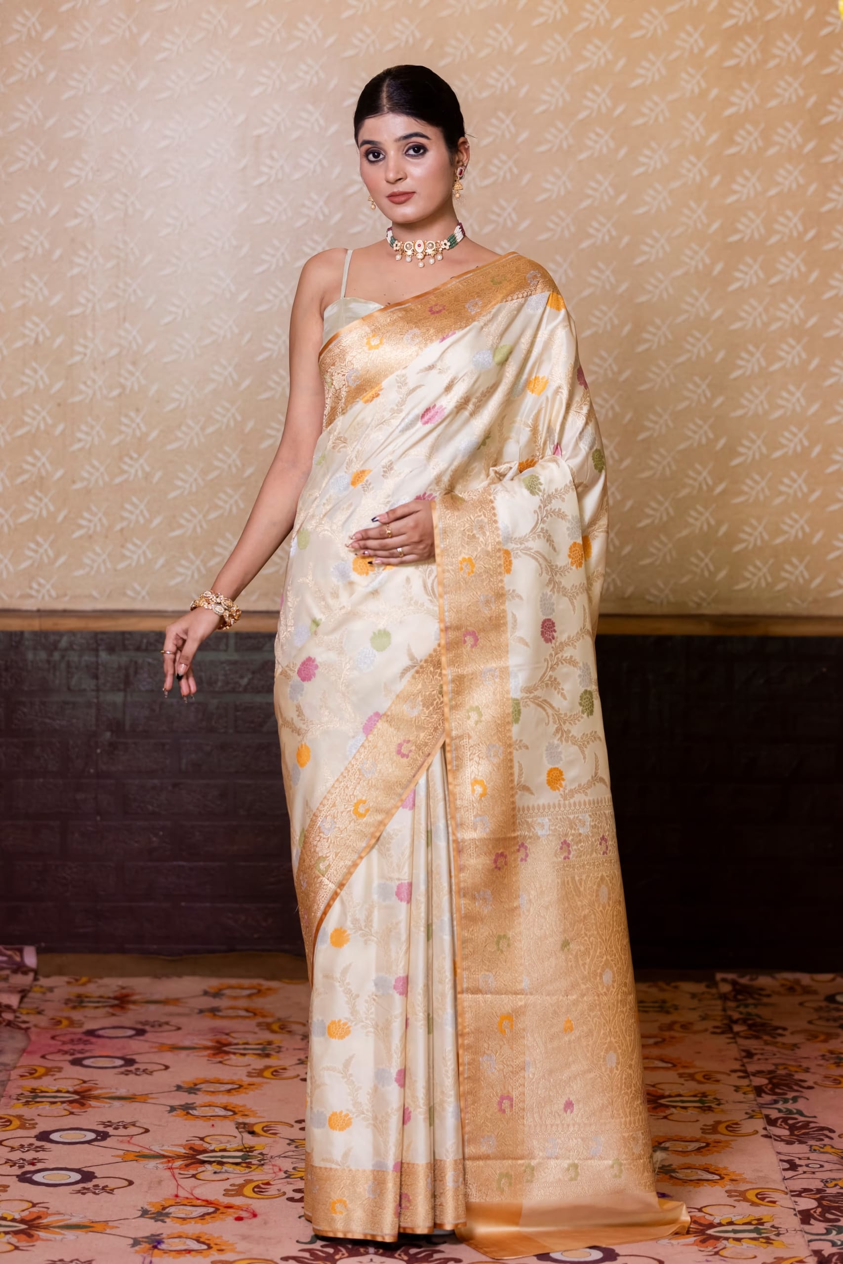 Ivory Ektara Silk Saree - Image 3