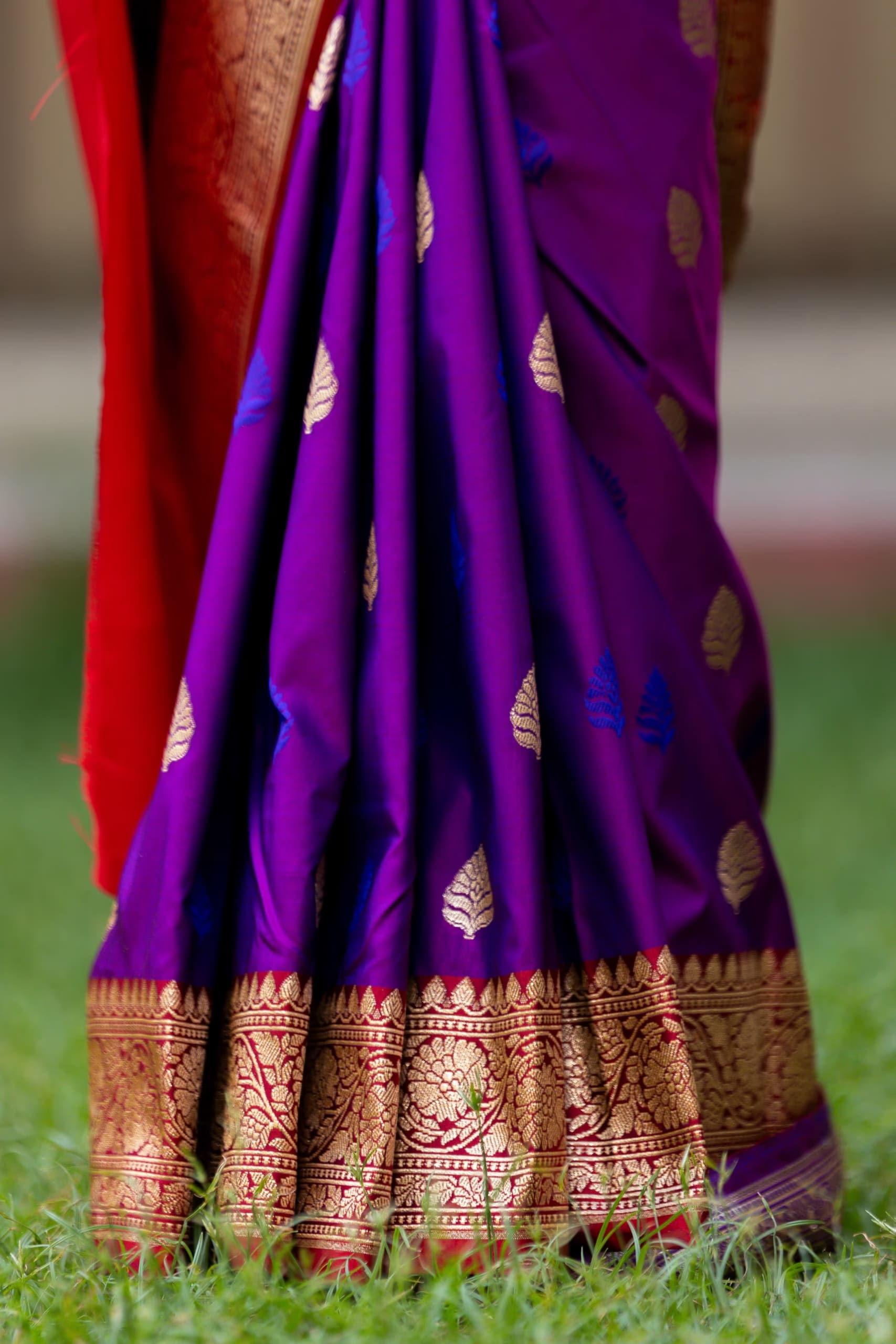 Purple Banarasi Soft Silk - Image 4