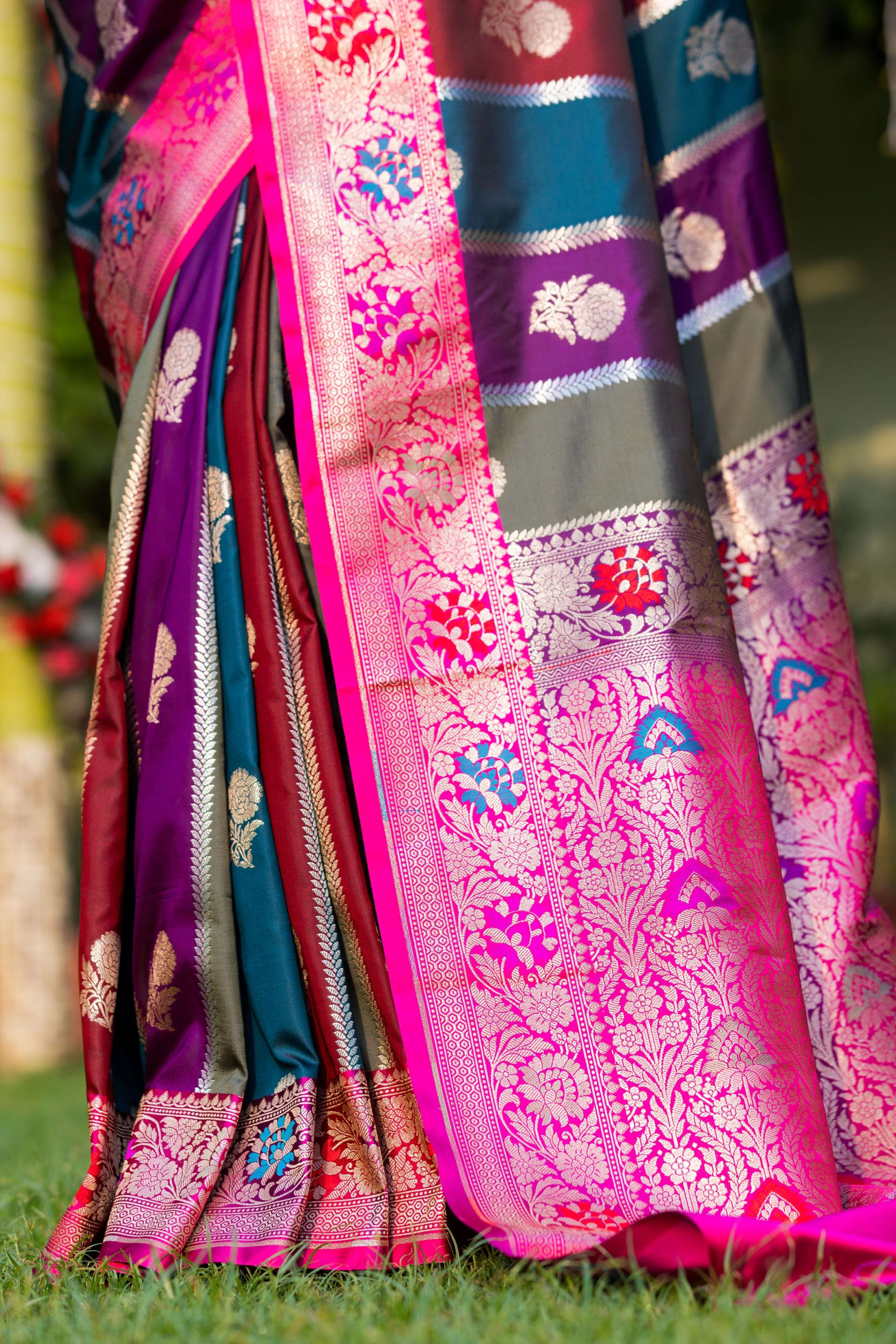 Designer Banarasi Silk Saree - Image 3