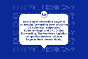 DSV is now the top player in air freight forwarding