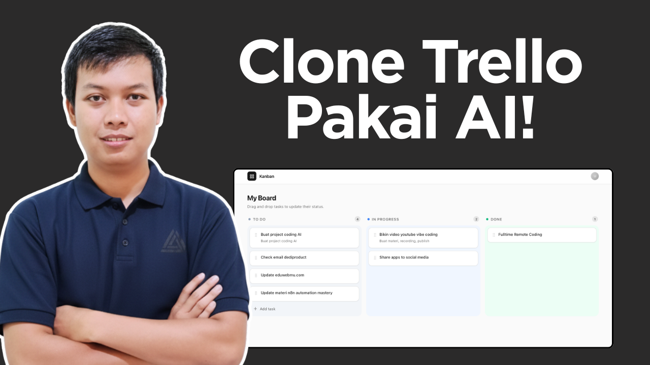 Bikin Web App Mirip Trello Pakai AI