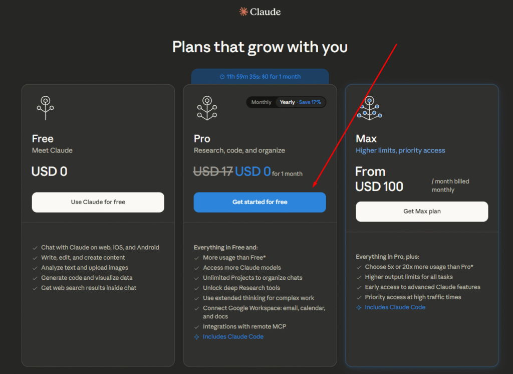 Cara Dapat 1 Bulan Gratis Claude Pro