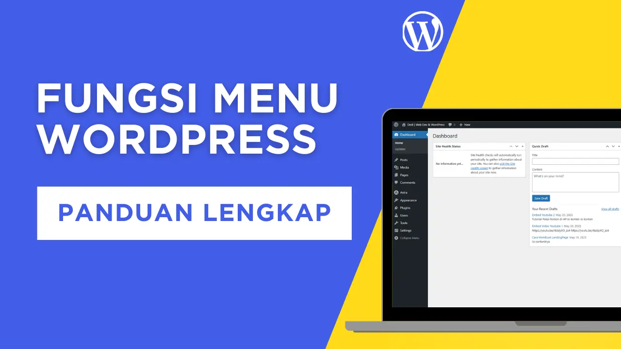 Mengenal Fungsi Menu Dashboard WordPress