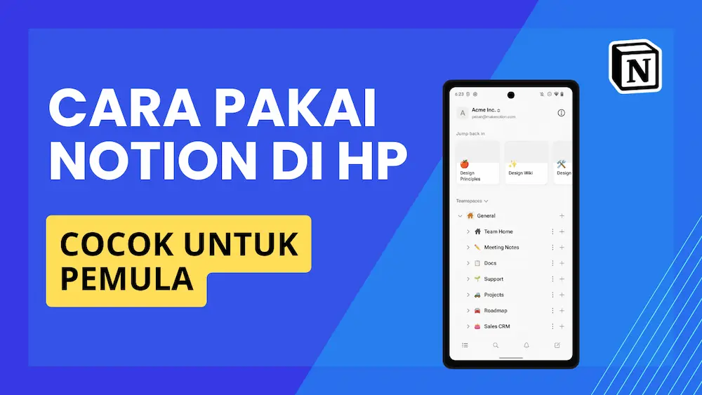cara pakai notion di hp