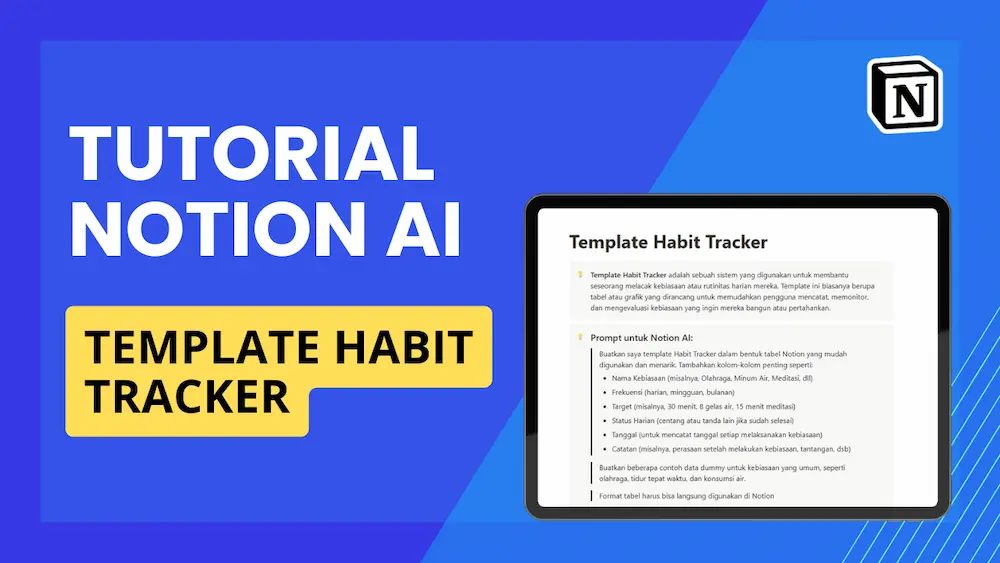 NOTION AI - TEMPLATE HABIT TRACKER