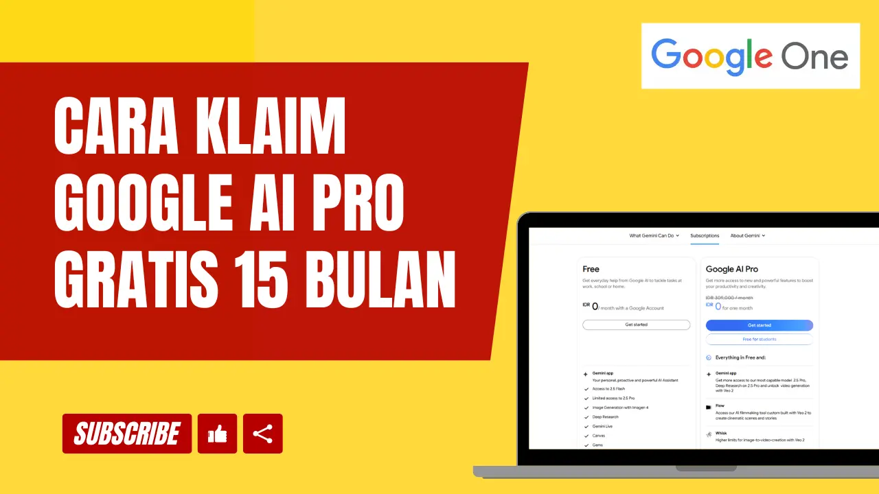 Cara Klaim Google AI Pro Gratis 15 Bulan