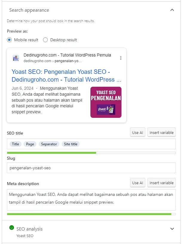 yoast seo title meta deskripsi