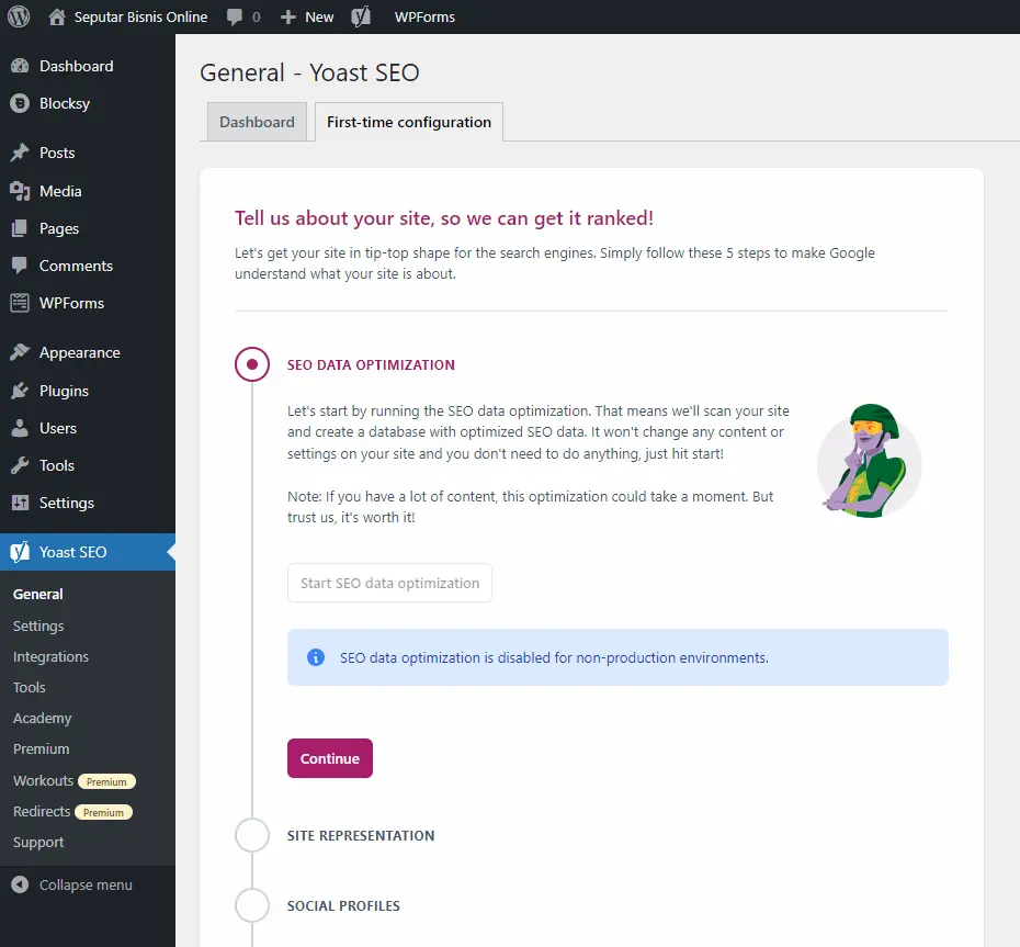 yoast seo konfigurasi