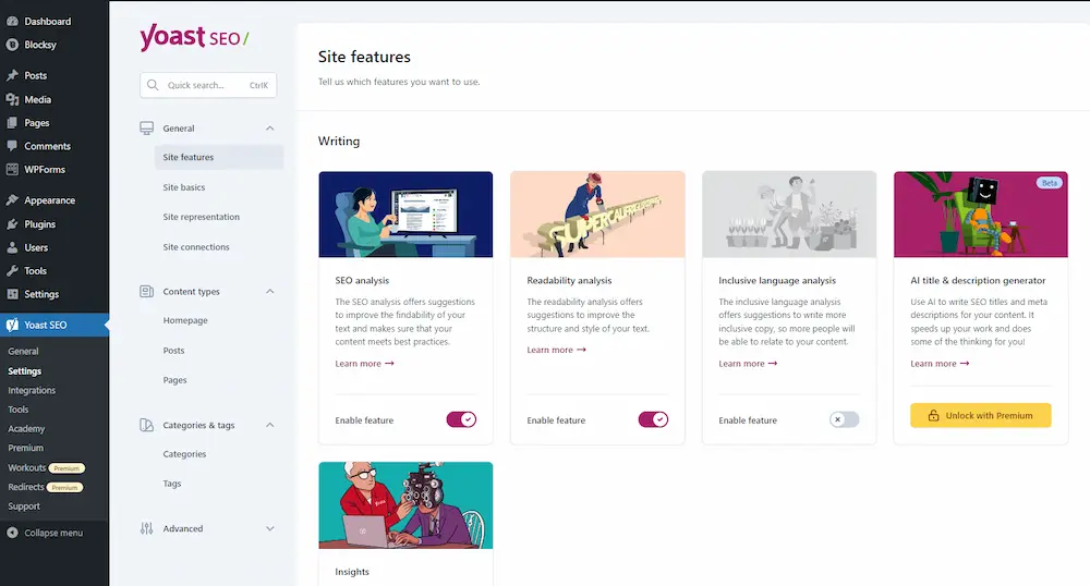 yoast seo pengaturan
