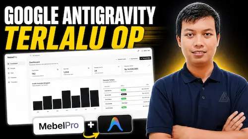 dashboard sistem toko furniture menggunakan google antigravity