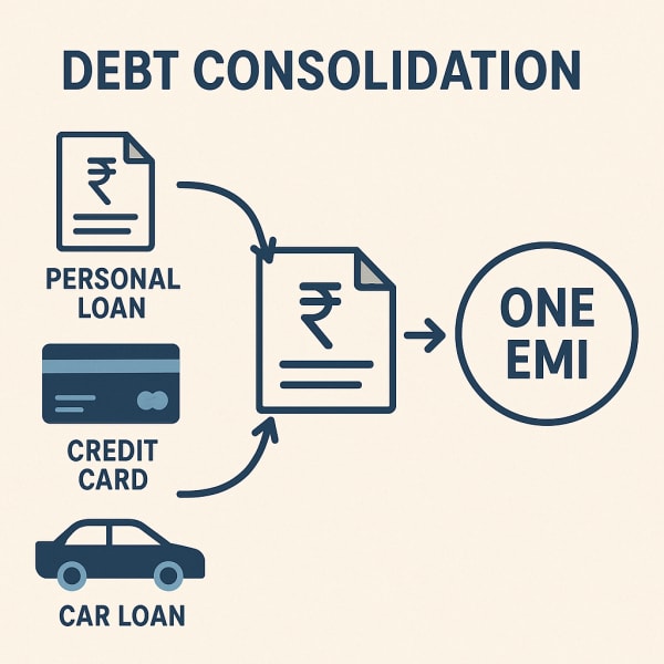 Debt Consolidation: One EMI for Multiple Loans