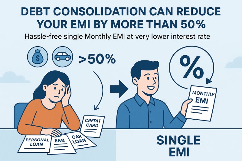 Consolidate Multiple Debts into One Easy EMI: Your Path to Financial Relief