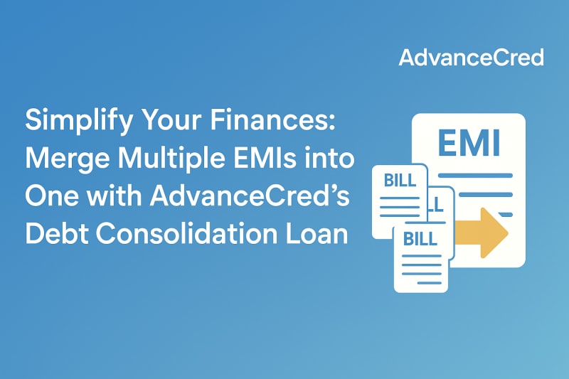 Simplify Your Finances: Merge Multiple EMIs into One with AdvanceCred’s Debt Consolidation Loan