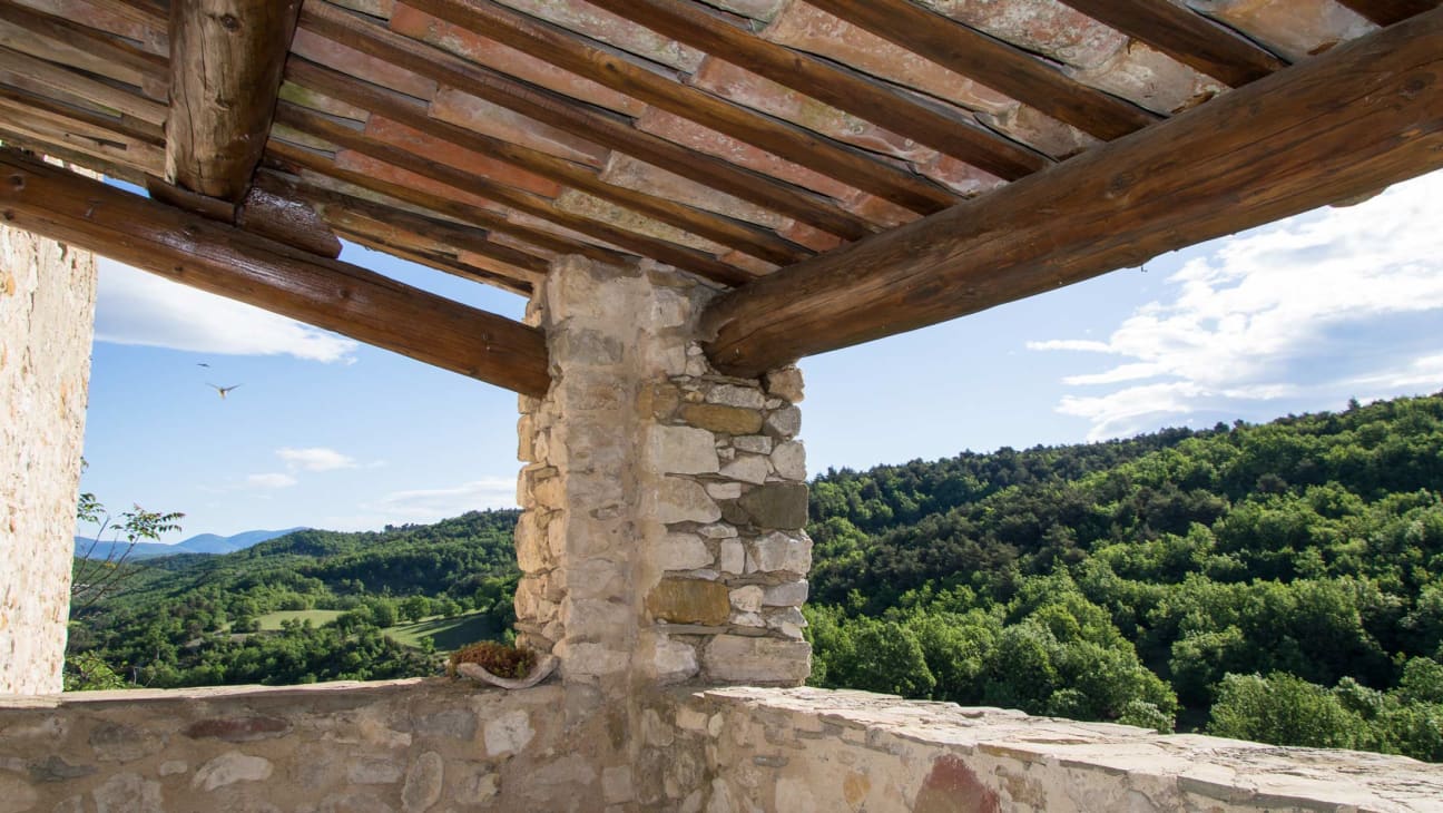 Vue depuis la terrase (d'angle)
