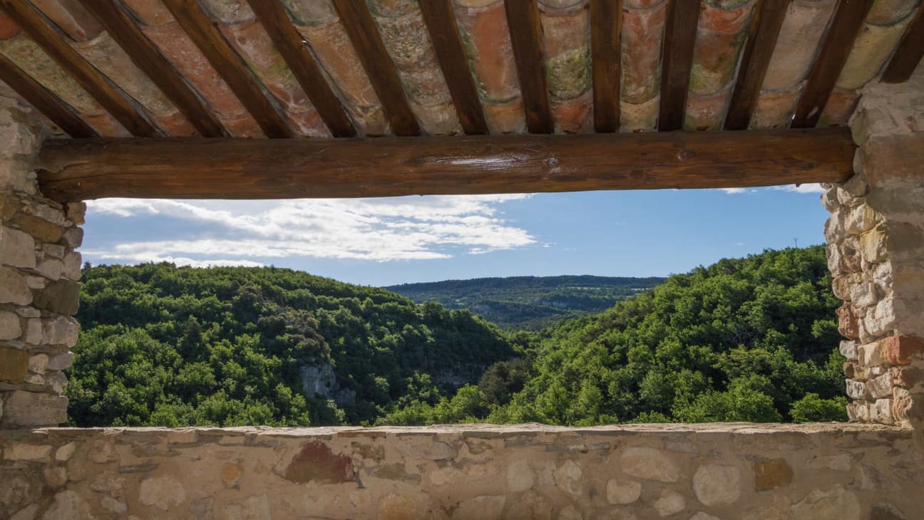 Vue depuis la terrasse (de face)