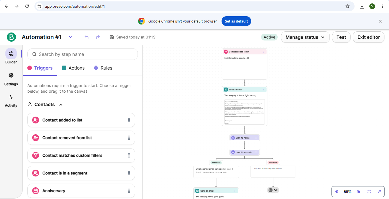 Brevo dashboard