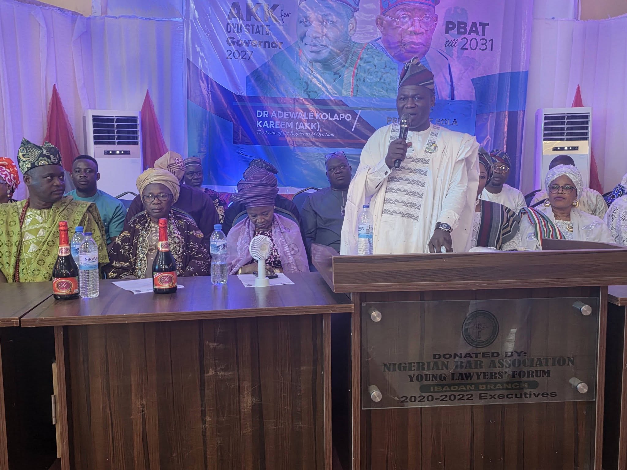 Oyo 2027: Oyo State Guber Hopeful, Dr. Adewale Kolapo Kareem (AKK) Hails Tinubu’s Vision, People-Centred Leadership at Book Launch.