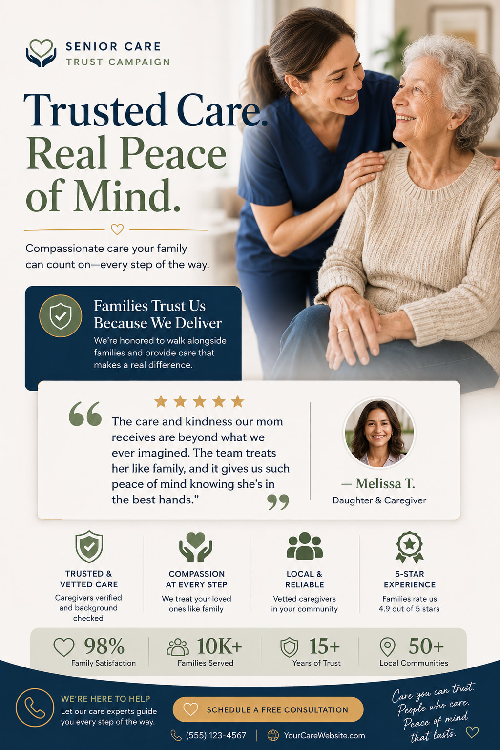 Senior Care Trust Campaign Testimonial Proof Card Generator