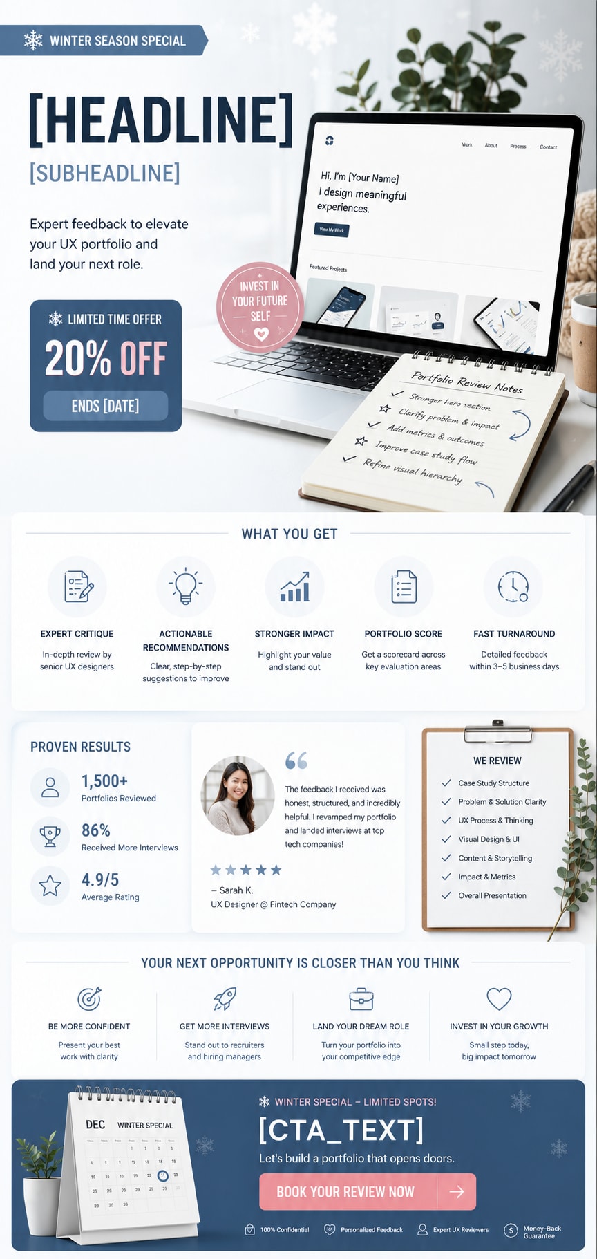 UX Portfolio Review Service Seasonal Campaign Generator