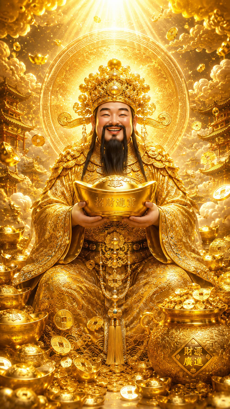 Caishen God of Wealth Wallpapers Collection
