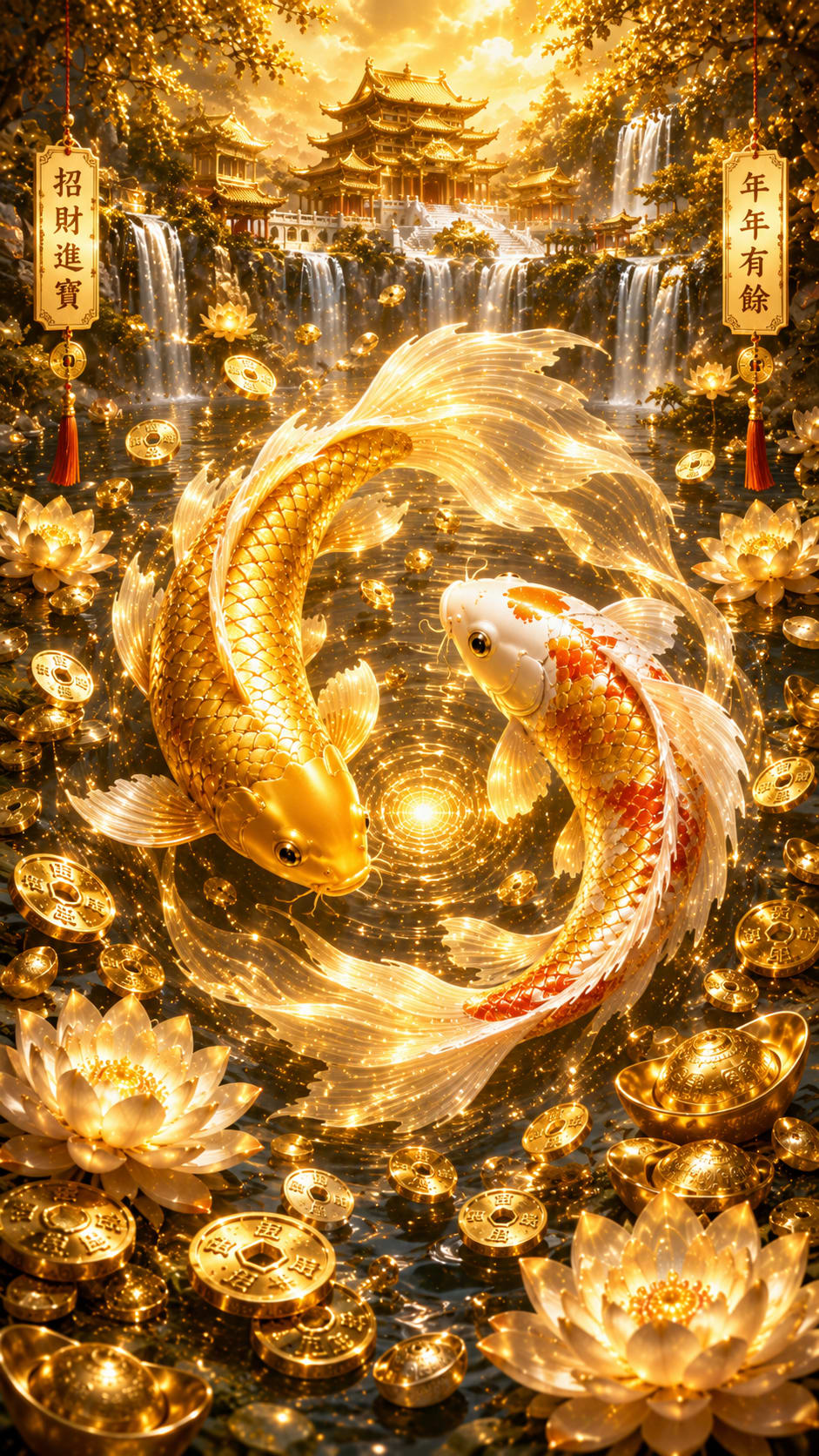 Lucky Koi Collection – 6 Fortune Colors Wallpapers