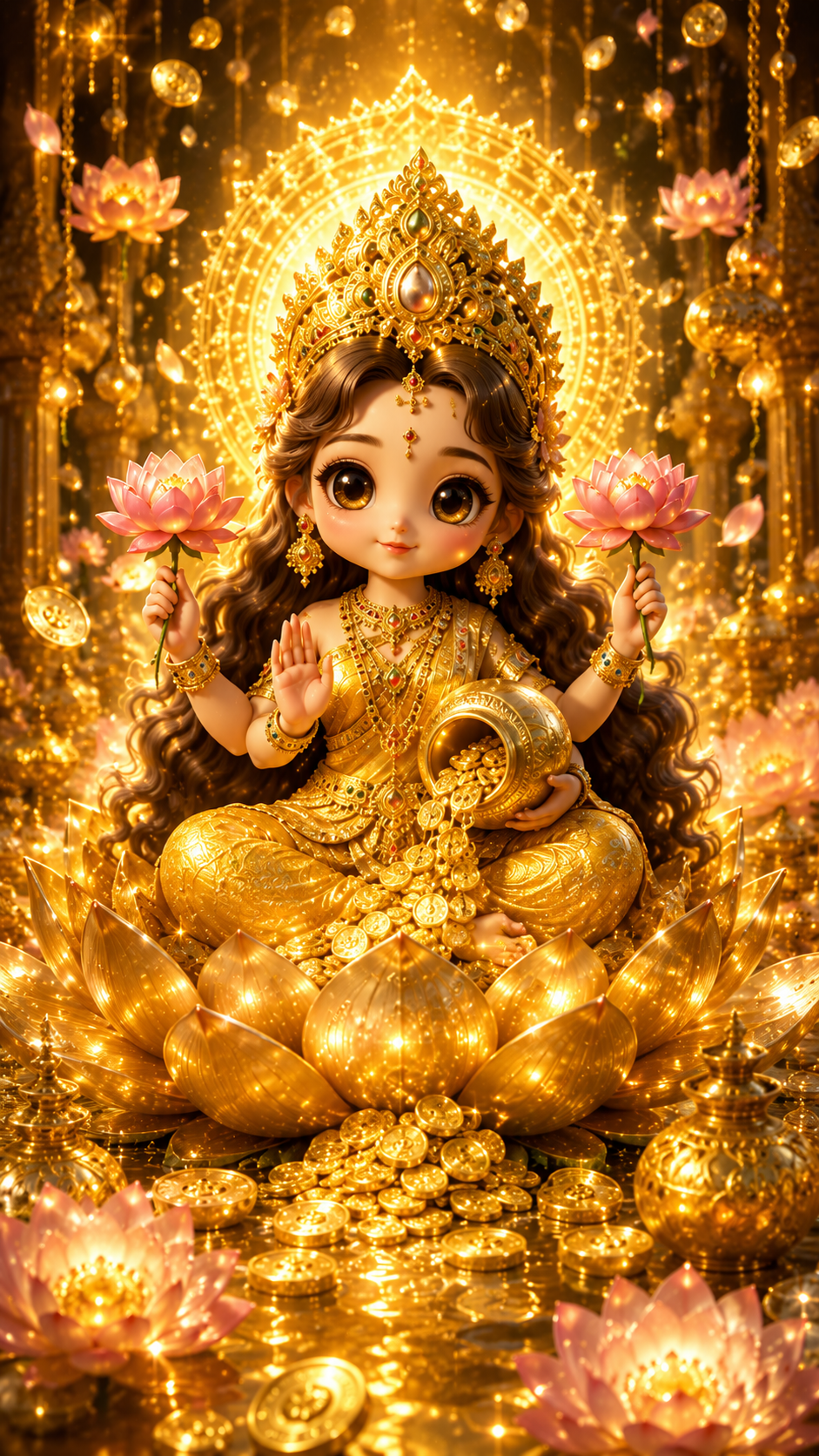 Lakshmi 3D Chibi Premium Wallpapers