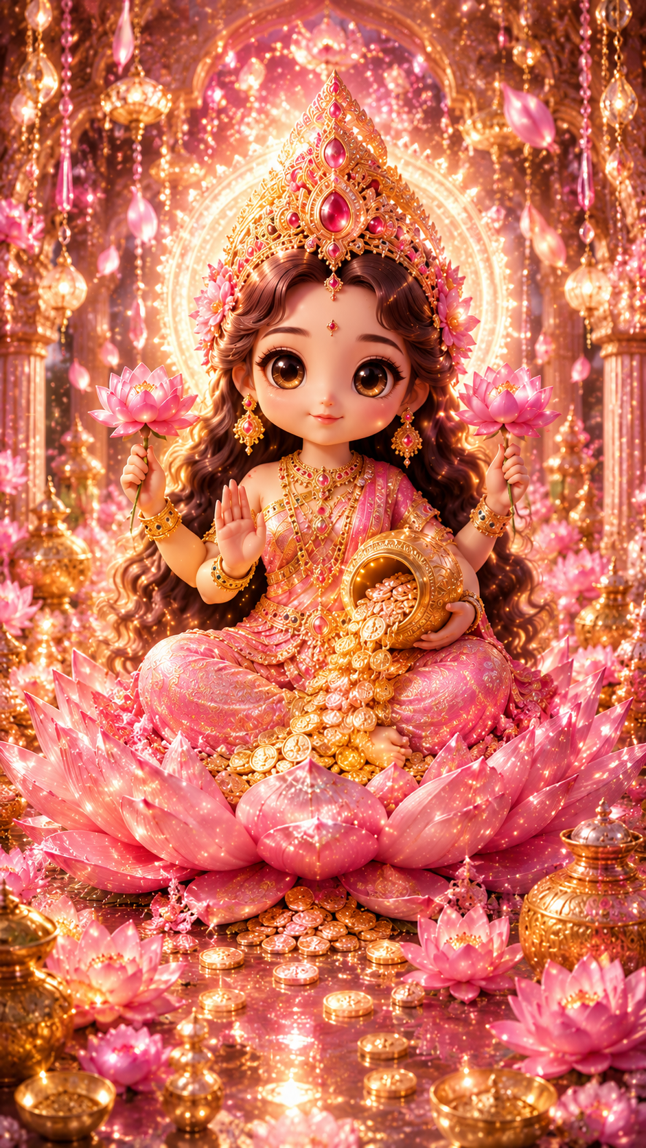 Lakshmi 3D Chibi Premium Wallpapers