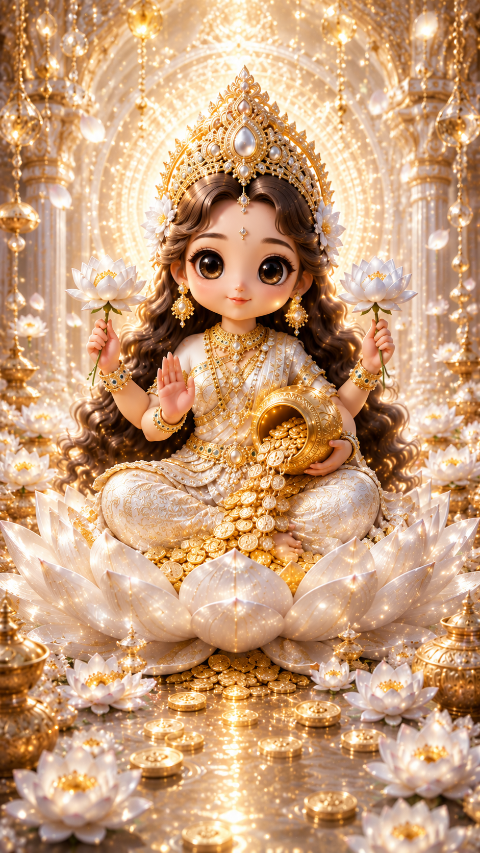 Lakshmi 3D Chibi Premium Wallpapers