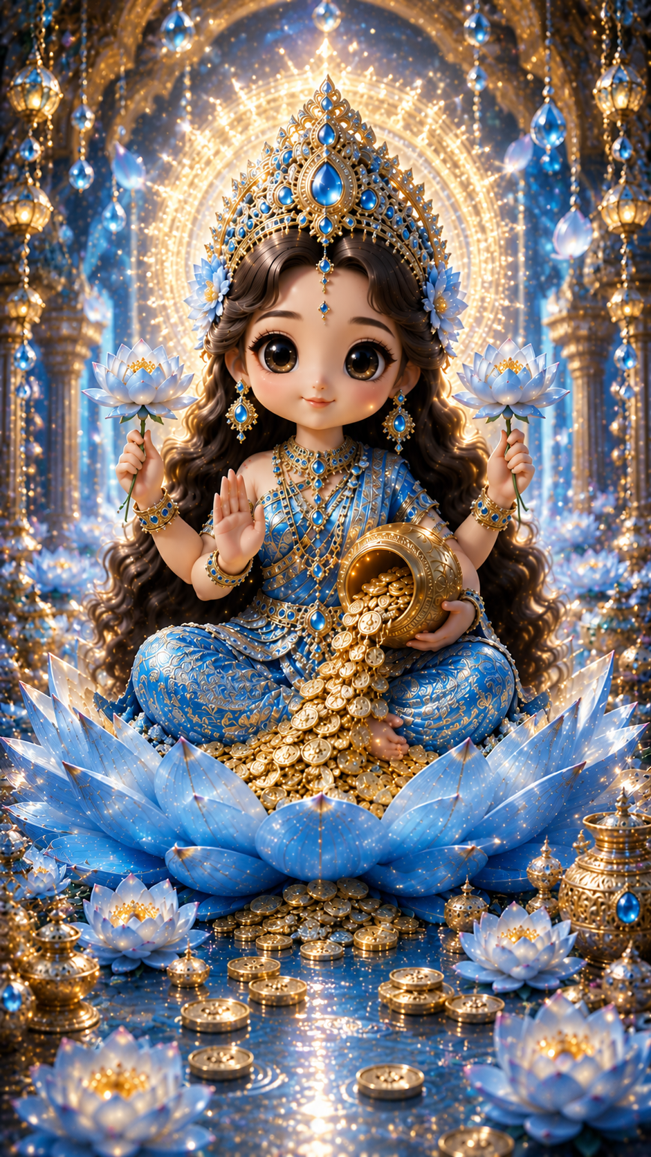 Lakshmi 3D Chibi Premium Wallpapers