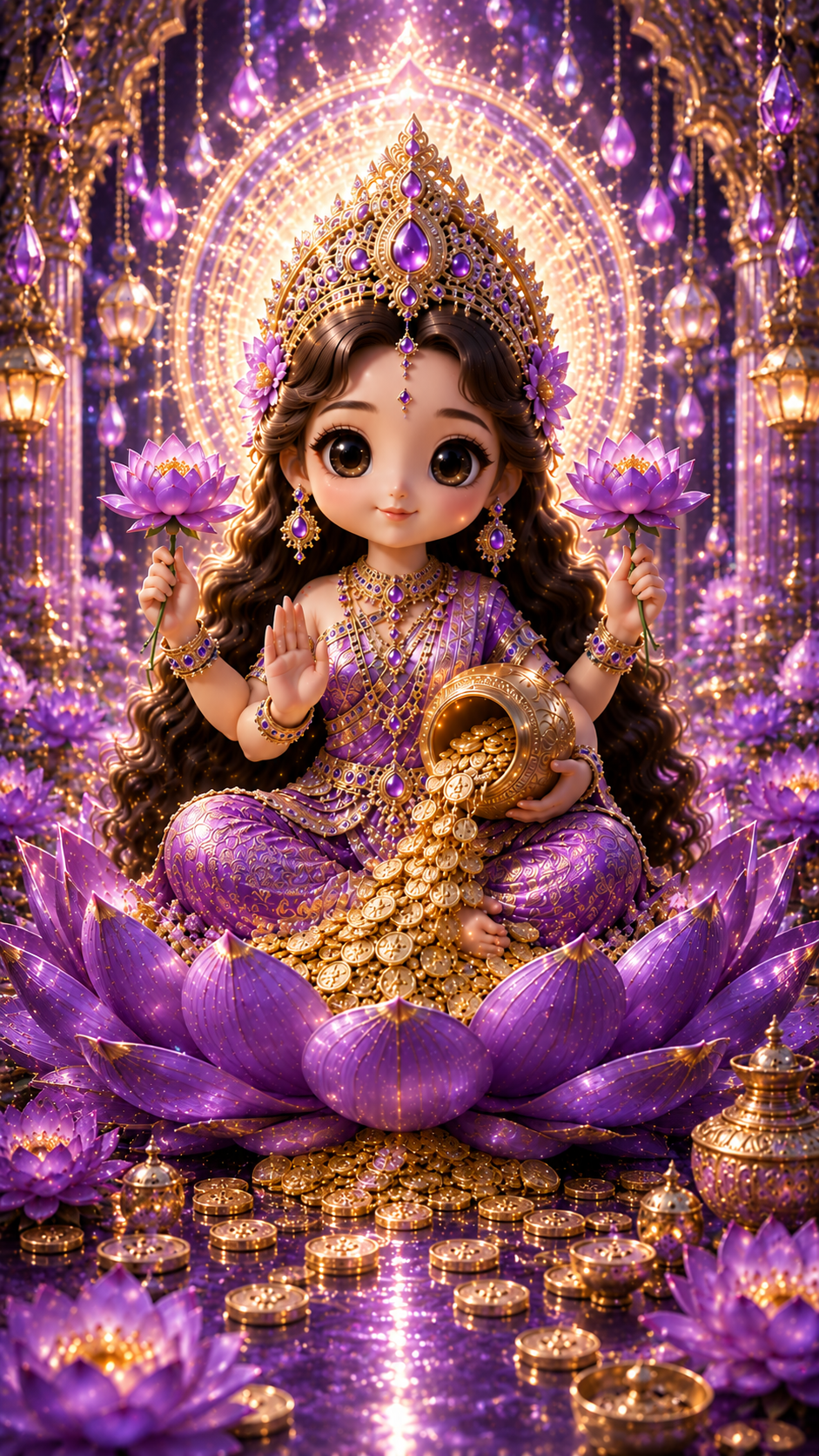 Lakshmi 3D Chibi Premium Wallpapers