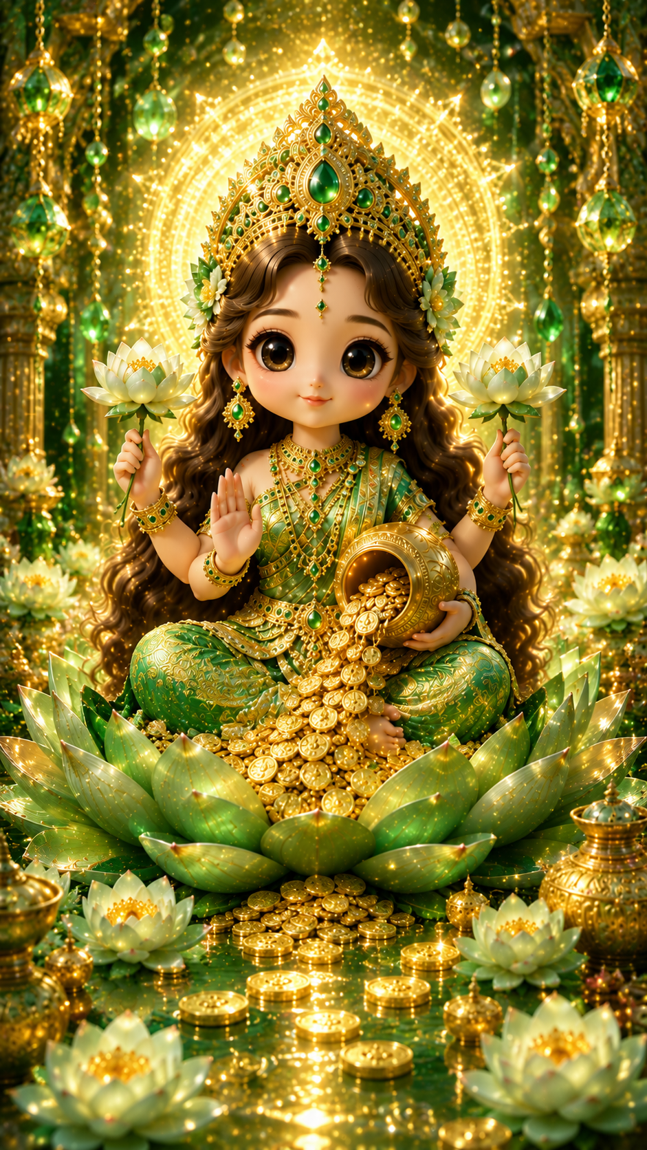 Lakshmi 3D Chibi Premium Wallpapers