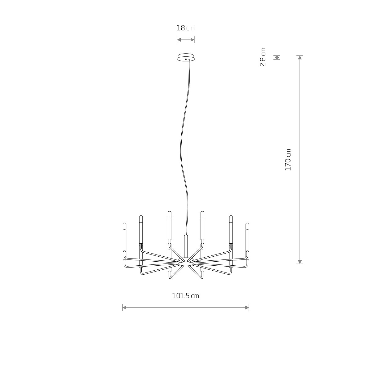 SUSPENDED LAMP ORTO XII B Detail 2