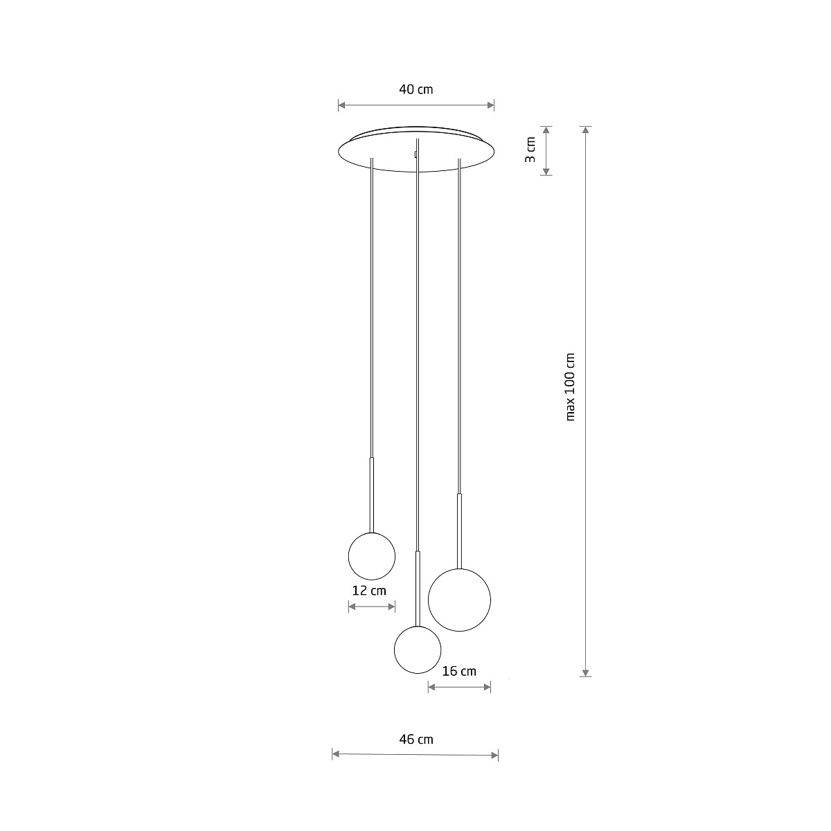 SUSPENDED LAMP KARO III Detail 2