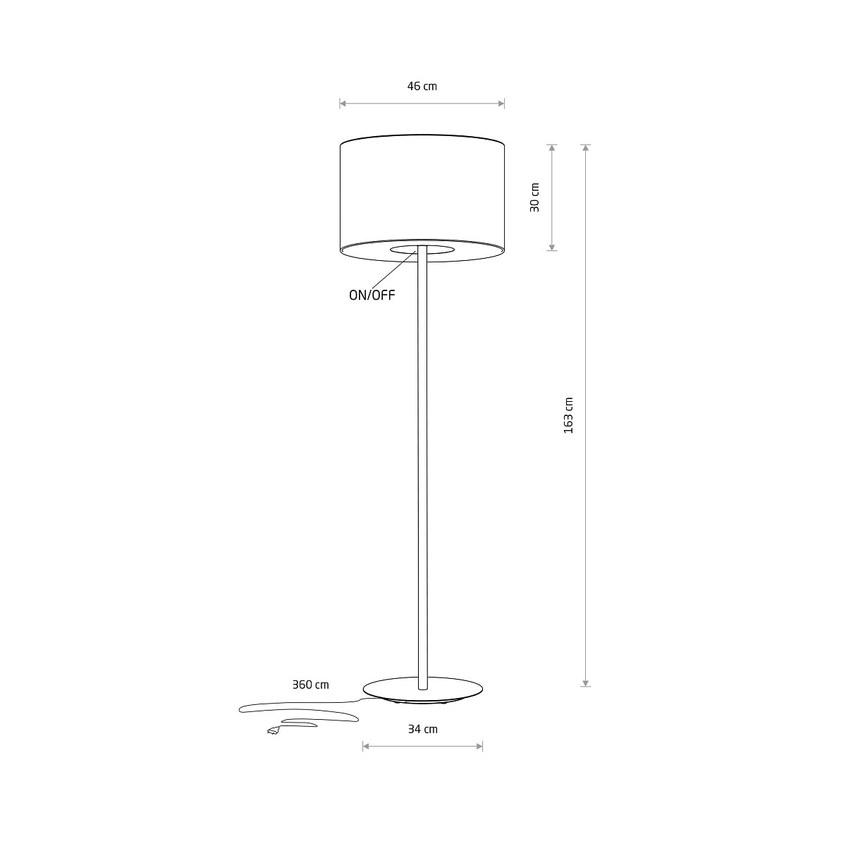 Lampadar / Lampă de Podea AMARELA Lifestyle 3