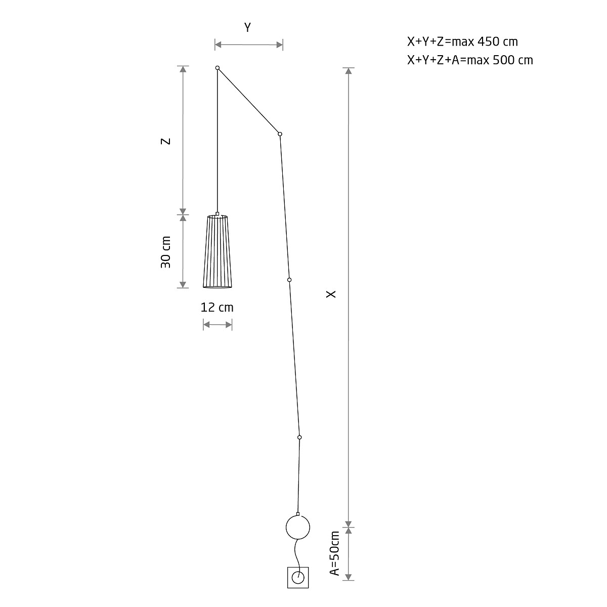 ADJUSTABLE Aplică de Perete WITCH SWITCH DOVER I Detail 2