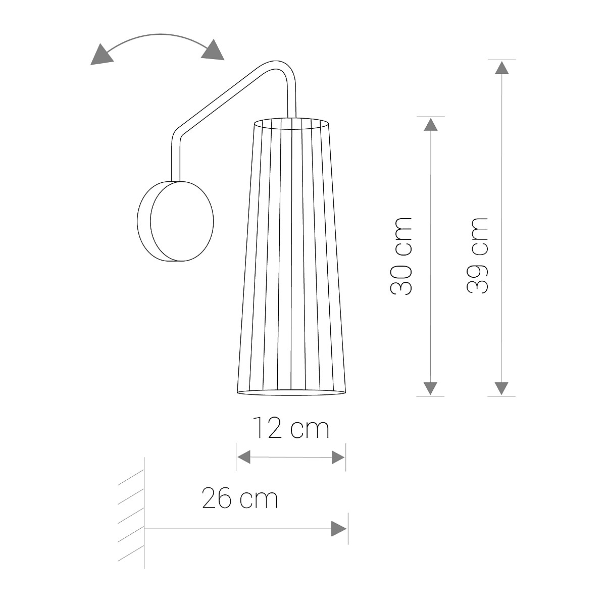 ADJUSTABLE Aplică de Perete DOVER I Detail 2