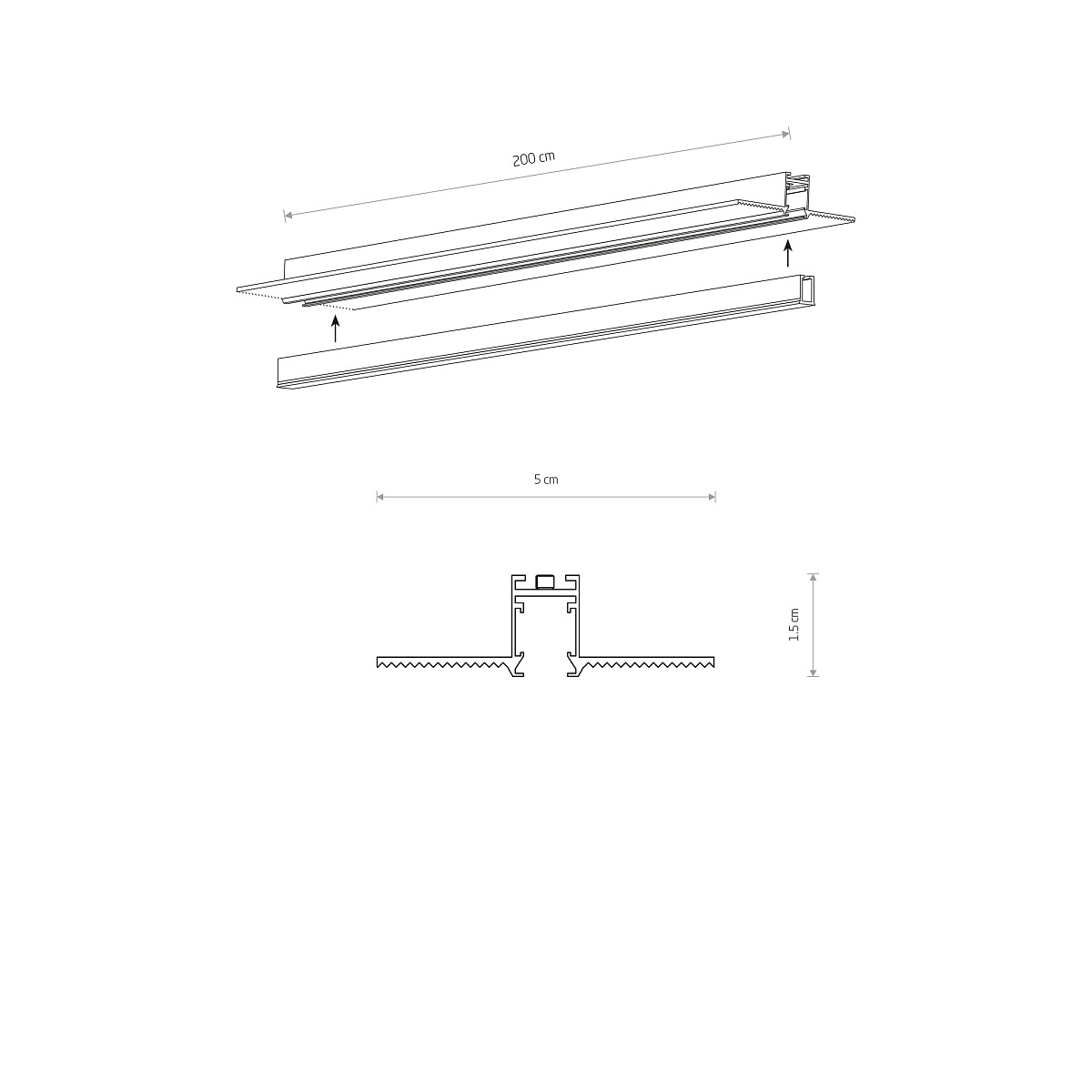 NANO-LVM RECESSED TRACK 2M Detail 2