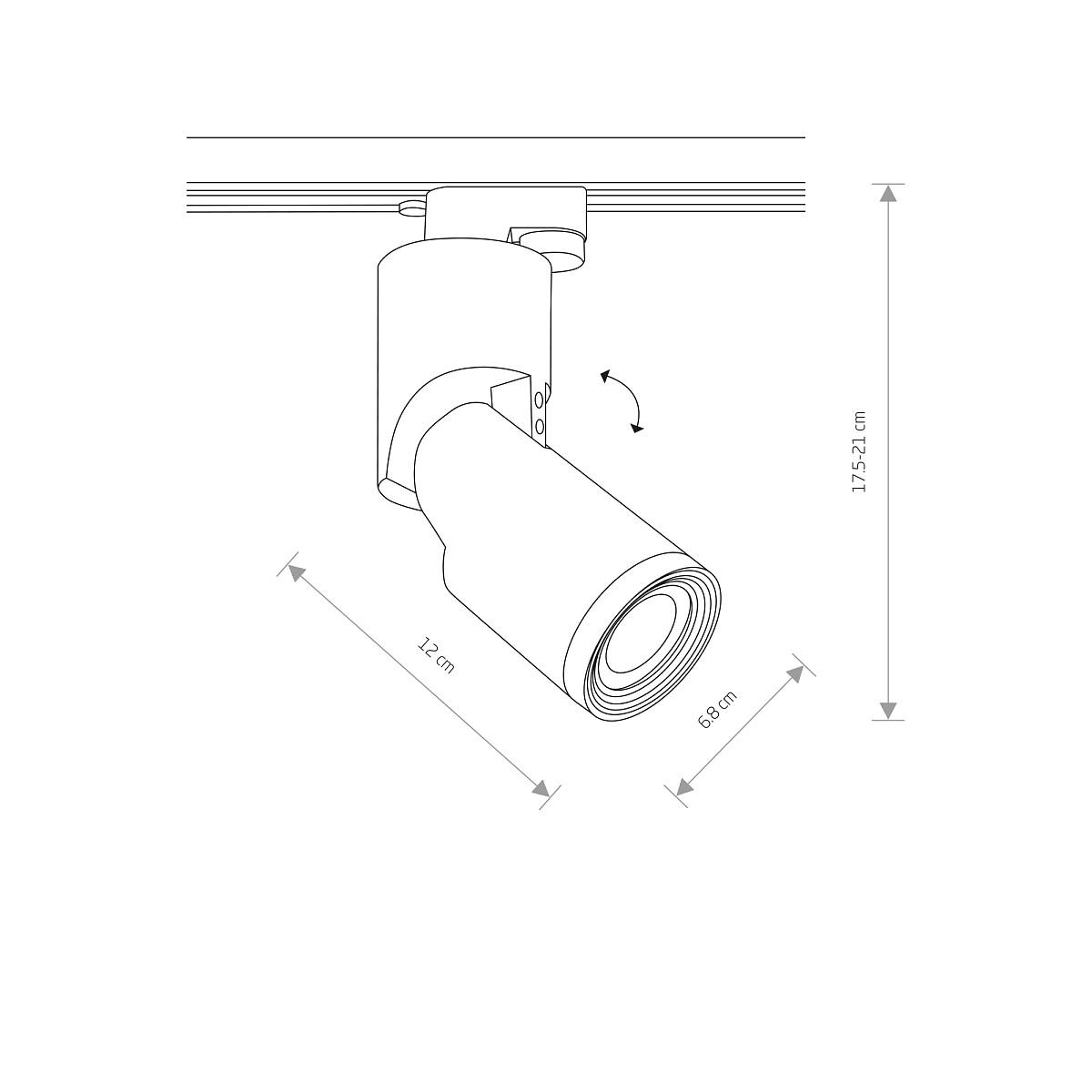 PROFILE MIKE LINEAR LUMINAIRE FOR 1-CICUIT TRACK LIGHTING Detail 5