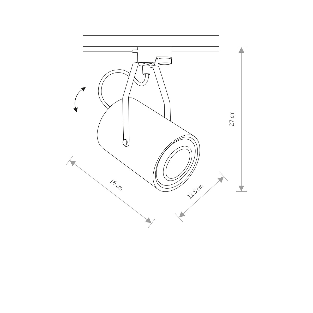PROFILE BIT PLUS SPOT FOR 1-CIRCUIT Proiector Șină Detail 2